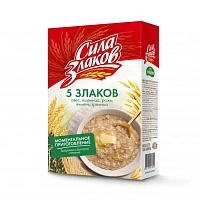 Cereal Flakes-Mix of 5 Sila Zlakov (Mix of oats, rye, barley, wheat and buckwheat flakes) 400 g, carton