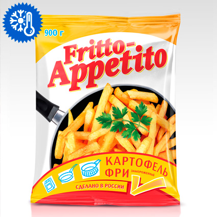 Картофель Фри Замороженный ТМ "Fritto-Appetito" 8х8 мм 900 г