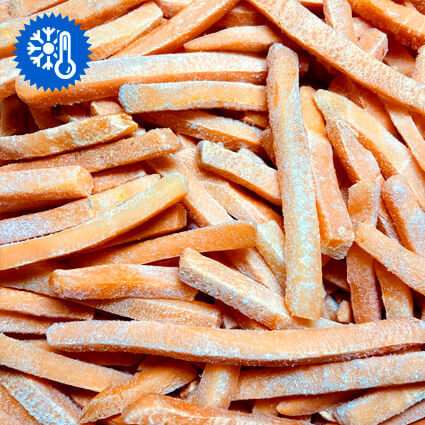 Морковь резаная замороженная, соломка 8х8 мм