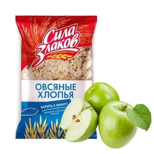 Овсяные хлопья с яблоком
