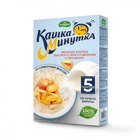 Oat flakes «Kashka-Minutka» Creamy. With peach 215 g