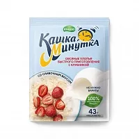 Хлопья овсяные со сливками Кашка-Минутка с клубникой
